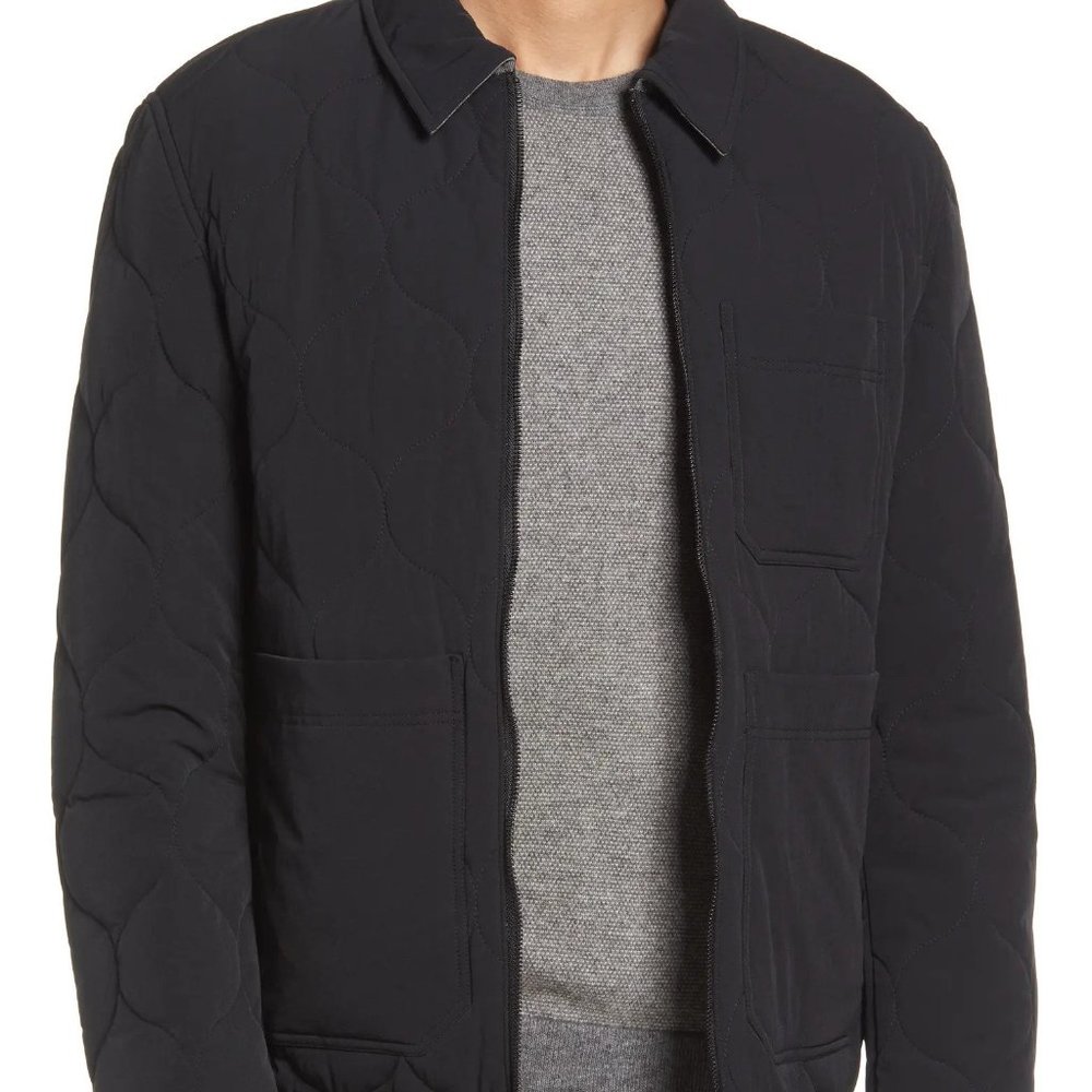TED BAKER Schuss Black Reversible Quilted Jacket